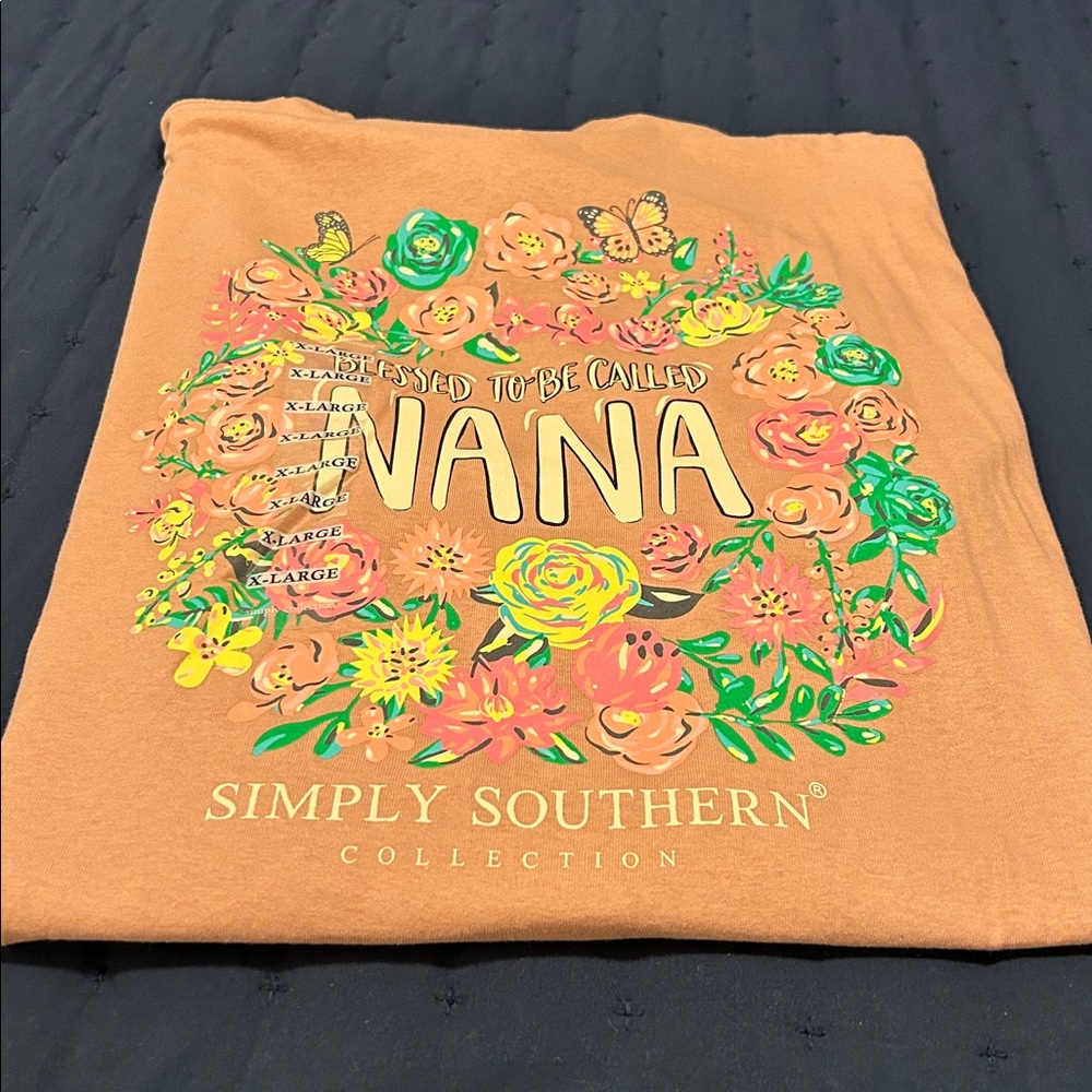 Simply Southern peach  Long Sleeve Tee